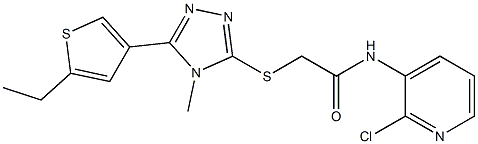 N-(2-chloropyridin-3-yl)-2-[[5-(5-ethylthiophen-3-yl)-4-methyl-1,2,4-triazol-3-yl]sulfanyl]acetamide Struktur