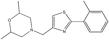 2,6-dimethyl-4-[[2-(2-methylphenyl)-1,3-thiazol-4-yl]methyl]morpholine Struktur