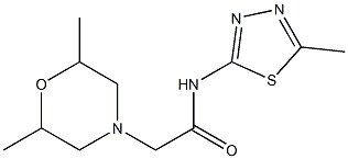 2-(2,6-dimethylmorpholin-4-yl)-N-(5-methyl-1,3,4-thiadiazol-2-yl)acetamide Struktur