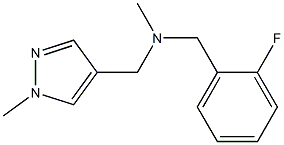 1-(2-fluorophenyl)-N-methyl-N-[(1-methylpyrazol-4-yl)methyl]methanamine Struktur