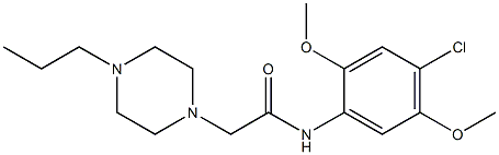 N-(4-chloro-2,5-dimethoxyphenyl)-2-(4-propylpiperazin-1-yl)acetamide Struktur