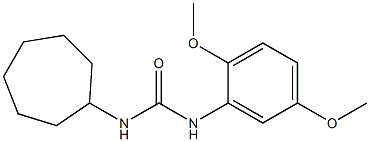 1-cycloheptyl-3-(2,5-dimethoxyphenyl)urea Struktur