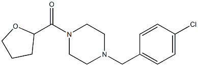 [4-[(4-chlorophenyl)methyl]piperazin-1-yl]-(oxolan-2-yl)methanone Struktur