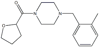 [4-[(2-methylphenyl)methyl]piperazin-1-yl]-(oxolan-2-yl)methanone Struktur