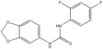 1-(1,3-benzodioxol-5-yl)-3-(2,4-difluorophenyl)urea Struktur