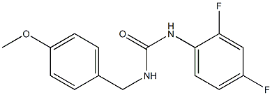 1-(2,4-difluorophenyl)-3-[(4-methoxyphenyl)methyl]urea Struktur