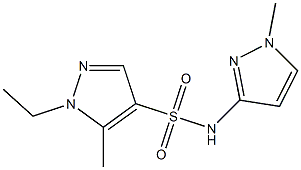 1-ethyl-5-methyl-N-(1-methylpyrazol-3-yl)pyrazole-4-sulfonamide Struktur