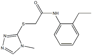 N-(2-ethylphenyl)-2-[(4-methyl-1,2,4-triazol-3-yl)sulfanyl]acetamide Struktur