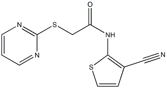 N-(3-cyanothiophen-2-yl)-2-pyrimidin-2-ylsulfanylacetamide Struktur