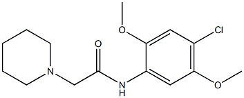 N-(4-chloro-2,5-dimethoxyphenyl)-2-piperidin-1-ylacetamide Struktur