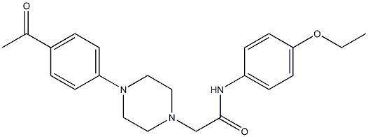 2-[4-(4-acetylphenyl)piperazin-1-yl]-N-(4-ethoxyphenyl)acetamide Struktur