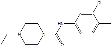 N-(3-chloro-4-methylphenyl)-4-ethylpiperazine-1-carboxamide Struktur