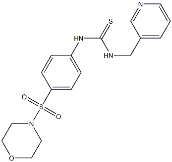 1-(4-morpholin-4-ylsulfonylphenyl)-3-(pyridin-3-ylmethyl)thiourea Struktur