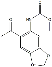 methyl N-(6-acetyl-1,3-benzodioxol-5-yl)carbamate Struktur