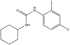 1-cyclohexyl-3-(4-fluoro-2-methylphenyl)urea Struktur