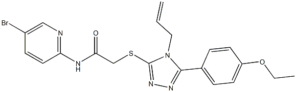 N-(5-bromopyridin-2-yl)-2-[[5-(4-ethoxyphenyl)-4-prop-2-enyl-1,2,4-triazol-3-yl]sulfanyl]acetamide Struktur