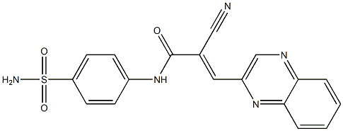 (E)-2-cyano-3-quinoxalin-2-yl-N-(4-sulfamoylphenyl)prop-2-enamide Struktur