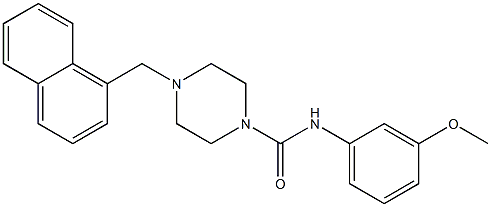 N-(3-methoxyphenyl)-4-(naphthalen-1-ylmethyl)piperazine-1-carboxamide Struktur