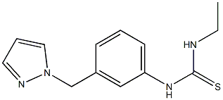 1-ethyl-3-[3-(pyrazol-1-ylmethyl)phenyl]thiourea Struktur