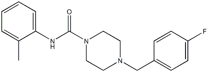 4-[(4-fluorophenyl)methyl]-N-(2-methylphenyl)piperazine-1-carboxamide Struktur