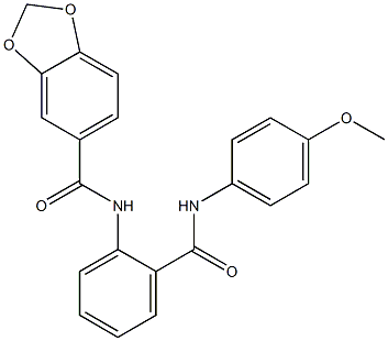 N-[2-[(4-methoxyphenyl)carbamoyl]phenyl]-1,3-benzodioxole-5-carboxamide Struktur