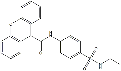 N-[4-(ethylsulfamoyl)phenyl]-9H-xanthene-9-carboxamide Struktur