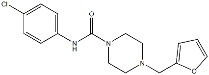 N-(4-chlorophenyl)-4-(furan-2-ylmethyl)piperazine-1-carboxamide Struktur