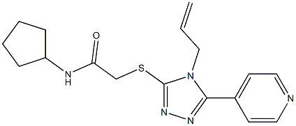 N-cyclopentyl-2-[(4-prop-2-enyl-5-pyridin-4-yl-1,2,4-triazol-3-yl)sulfanyl]acetamide Struktur