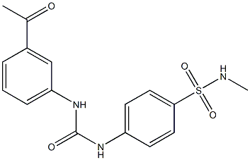 1-(3-acetylphenyl)-3-[4-(methylsulfamoyl)phenyl]urea Struktur