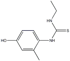 1-ethyl-3-(4-hydroxy-2-methylphenyl)thiourea Struktur