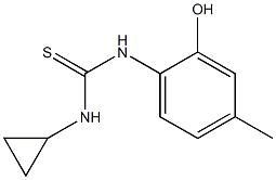 1-cyclopropyl-3-(2-hydroxy-4-methylphenyl)thiourea Struktur