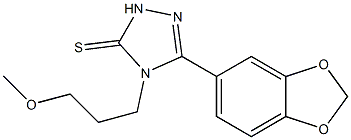 3-(1,3-benzodioxol-5-yl)-4-(3-methoxypropyl)-1H-1,2,4-triazole-5-thione Struktur