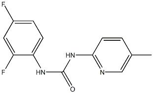 1-(2,4-difluorophenyl)-3-(5-methylpyridin-2-yl)urea Struktur