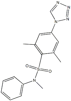 N,2,6-trimethyl-N-phenyl-4-(tetrazol-1-yl)benzenesulfonamide Struktur