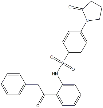 4-(2-oxopyrrolidin-1-yl)-N-[2-(2-phenylacetyl)phenyl]benzenesulfonamide Struktur