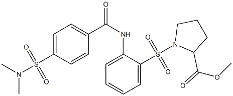 methyl 1-[2-[[4-(dimethylsulfamoyl)benzoyl]amino]phenyl]sulfonylpyrrolidine-2-carboxylate Struktur