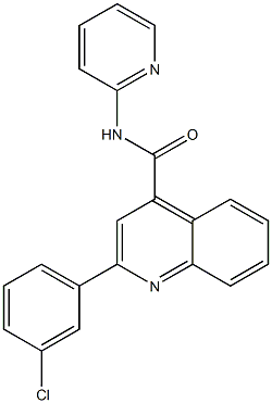 2-(3-chlorophenyl)-N-pyridin-2-ylquinoline-4-carboxamide Struktur