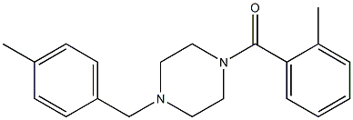 (2-methylphenyl)-[4-[(4-methylphenyl)methyl]piperazin-1-yl]methanone Struktur