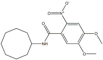 N-cyclooctyl-4,5-dimethoxy-2-nitrobenzamide Struktur