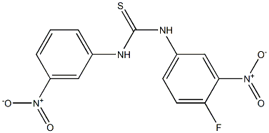 1-(4-fluoro-3-nitrophenyl)-3-(3-nitrophenyl)thiourea Struktur