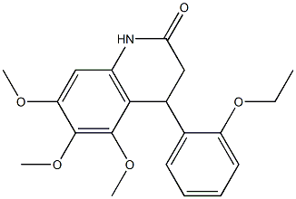 4-(2-ethoxyphenyl)-5,6,7-trimethoxy-3,4-dihydro-1H-quinolin-2-one Struktur