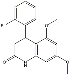 4-(2-bromophenyl)-5,7-dimethoxy-3,4-dihydro-1H-quinolin-2-one Struktur