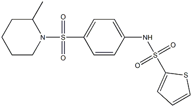 N-[4-(2-methylpiperidin-1-yl)sulfonylphenyl]thiophene-2-sulfonamide Struktur