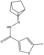 N-[(E)-3-bicyclo[2.2.1]heptanylideneamino]-5-methylthiophene-3-carboxamide Struktur