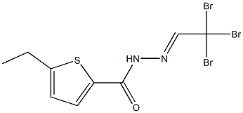 5-ethyl-N-[(E)-2,2,2-tribromoethylideneamino]thiophene-2-carboxamide Struktur