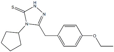 4-cyclopentyl-3-[(4-ethoxyphenyl)methyl]-1H-1,2,4-triazole-5-thione Struktur