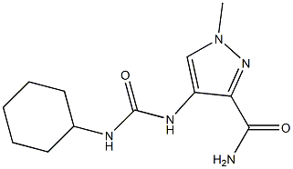 4-(cyclohexylcarbamoylamino)-1-methylpyrazole-3-carboxamide Struktur