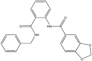 N-[2-(benzylcarbamoyl)phenyl]-1,3-benzodioxole-5-carboxamide Struktur