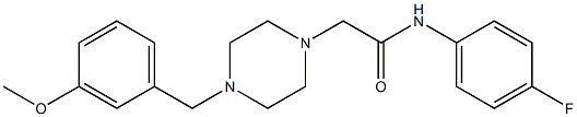 N-(4-fluorophenyl)-2-[4-[(3-methoxyphenyl)methyl]piperazin-1-yl]acetamide Struktur