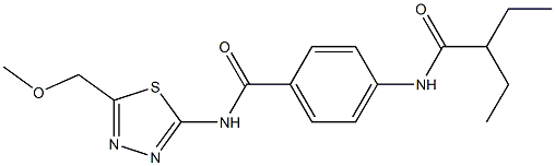 4-(2-ethylbutanoylamino)-N-[5-(methoxymethyl)-1,3,4-thiadiazol-2-yl]benzamide Struktur